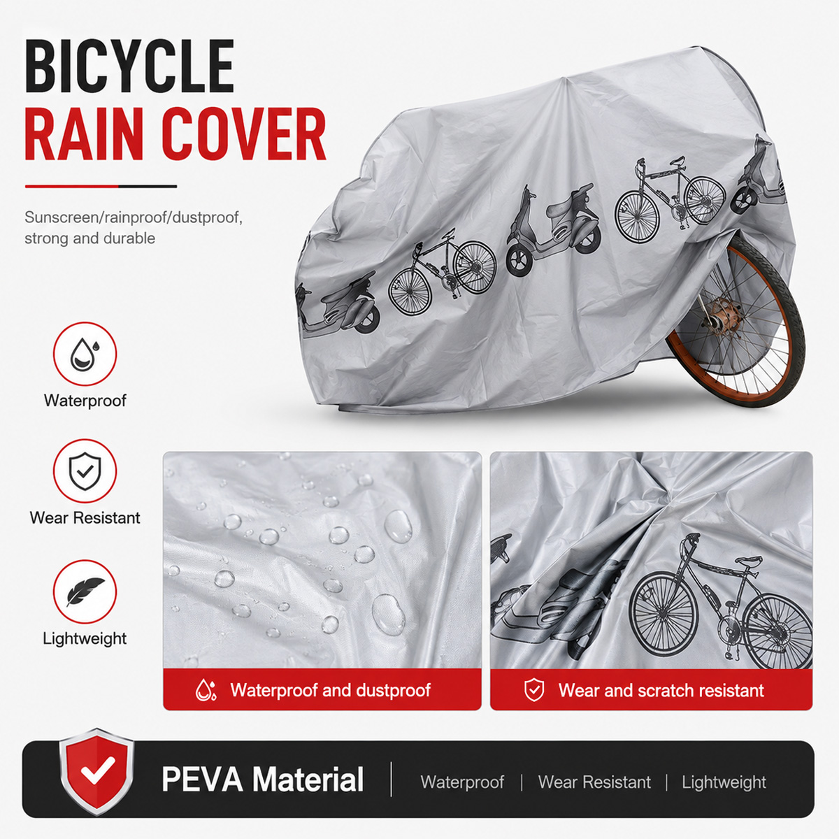 PINMOAP Universal Bicycle Rain - Cycling Gear Pack 评论和价格