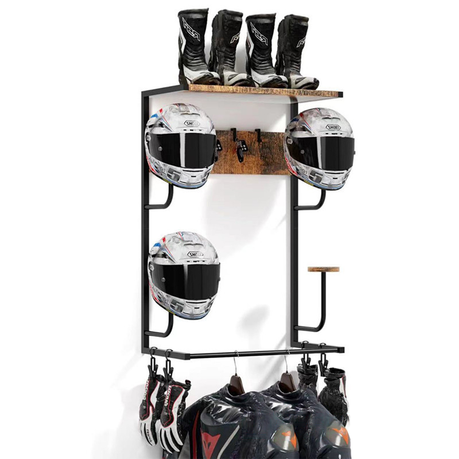 Motorcycle Helmet Holder, Wall - Cycling Gear Wall Organizer 评论和价格