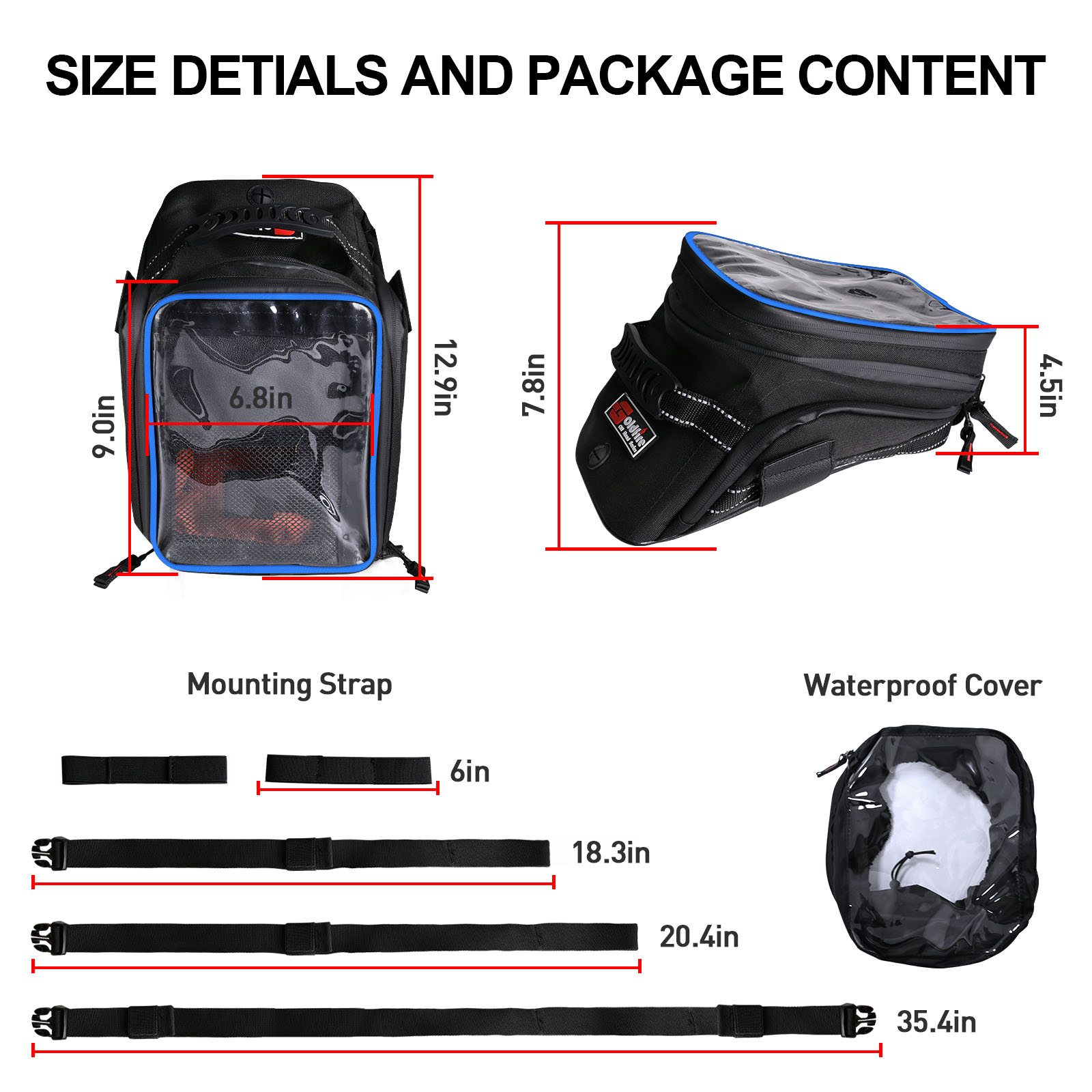 Large Capacity Expandable Moto - Cycling Gear Pack 评论和价格