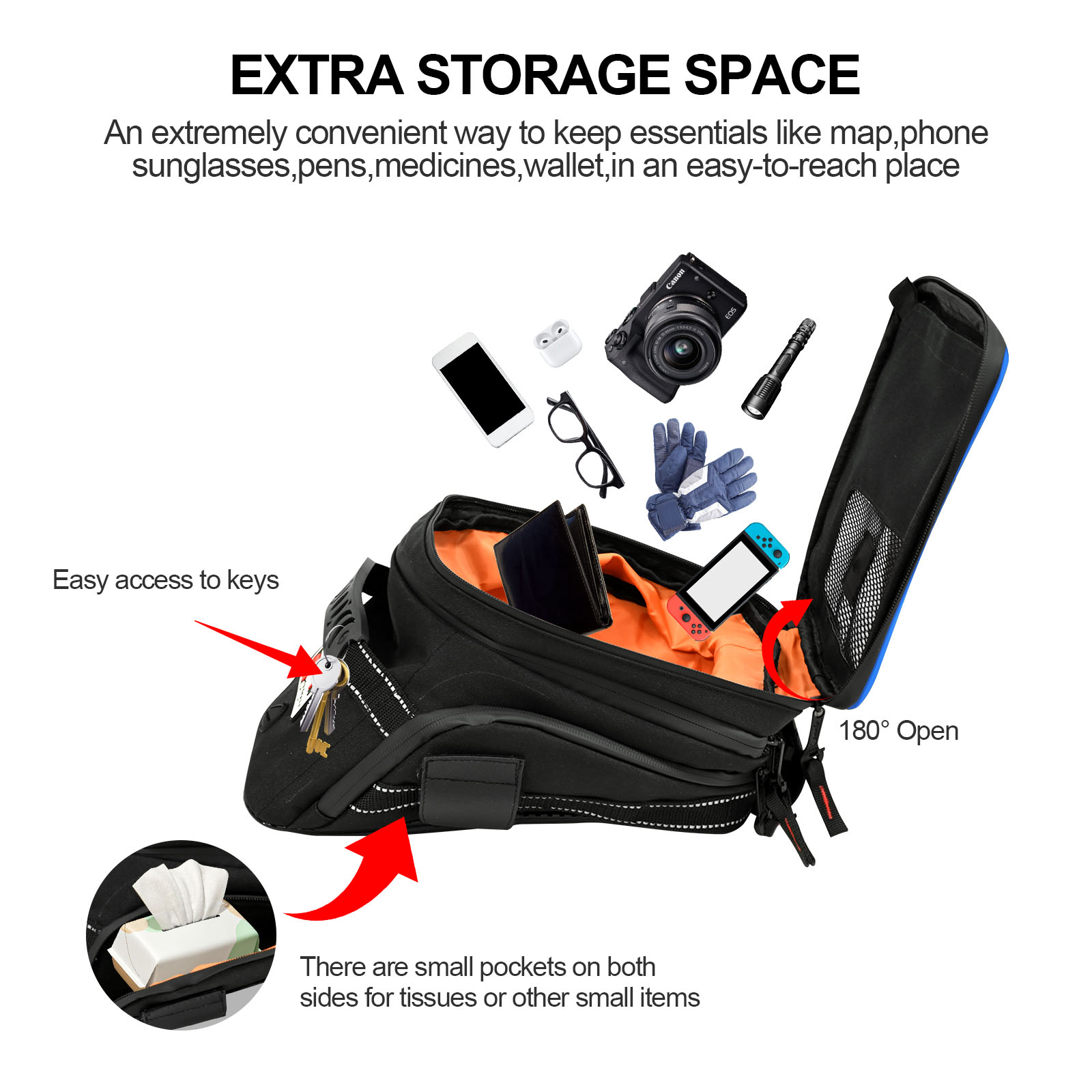 Large Capacity Expandable Moto - Cycling Gear Pack 评论和价格