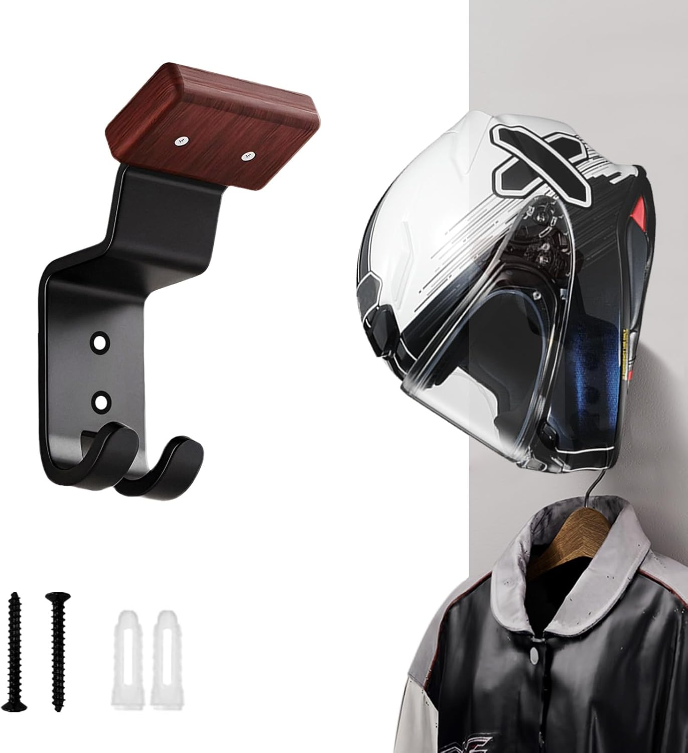 Motorcycle Helmet Holder Wall  - Cycling Gear Wall Organizer 评论和价格