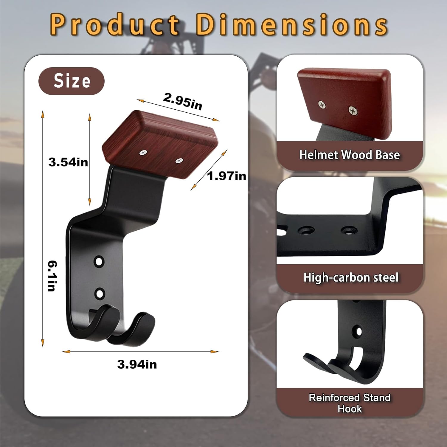 Motorcycle Helmet Holder Wall  - Cycling Gear Wall Organizer 评论和价格